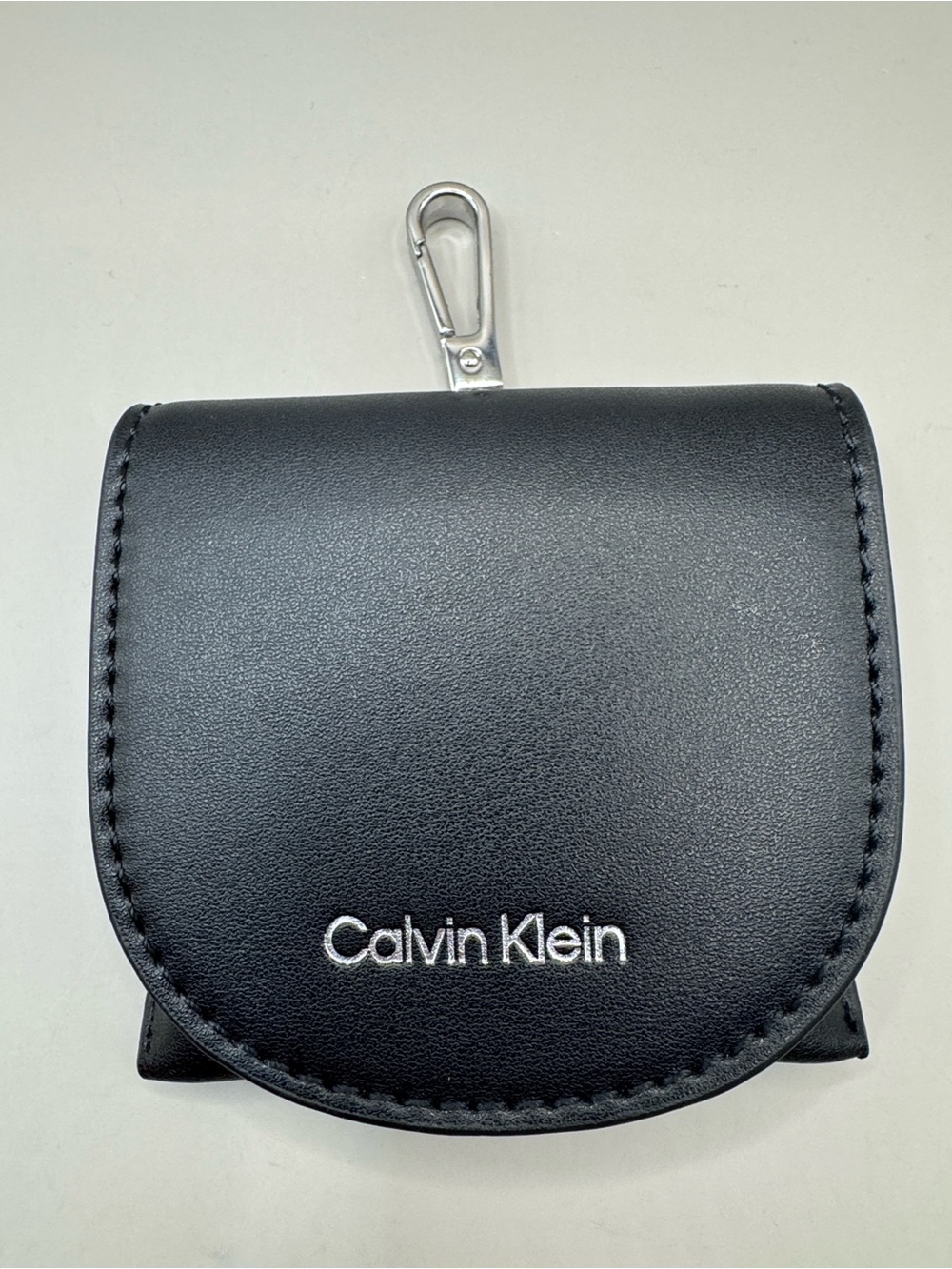 Calvin Klein Black Compact Key Pouch with Clip